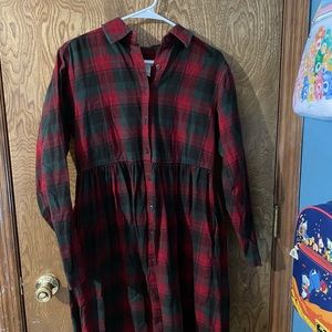 Button up fleece dress